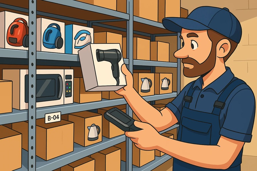 Putaway of goods on shelves